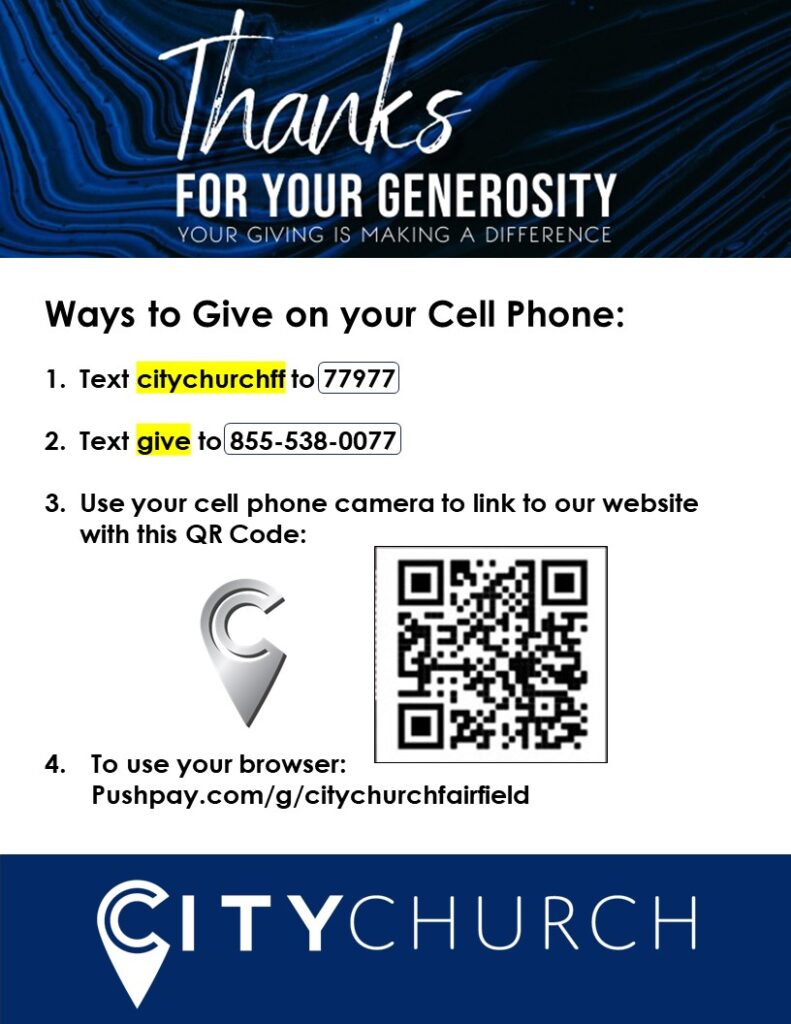 Instructions for donating via cell phone using text or browser.